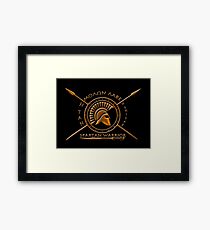 Spartan warrior - Molon lave and come back with your shield or on it Framed Print