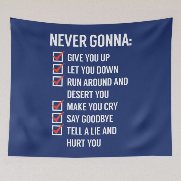 Item preview, NEVER GONNA GIVE YOU UP designed and sold by IllustrationSh.