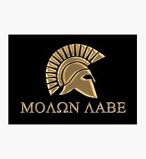 Molon labe-Spartan Warrior Photographic Print