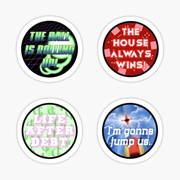 Item preview, Gunnie Quote Sticker Set - D20 Starstruck (medium size recommended) designed and sold by hgMango.