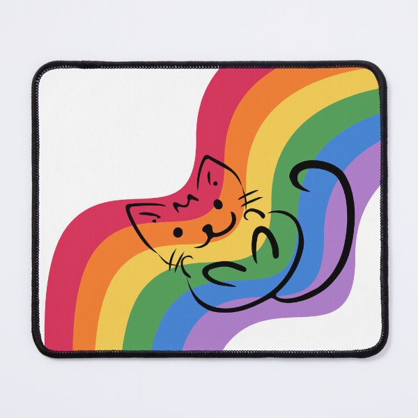 Item preview, Cat on a rainbow Pride designed and sold by MiniKila.