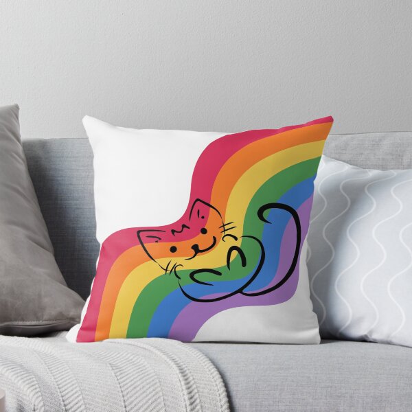 Item preview, Cat on a rainbow Pride designed and sold by MiniKila.