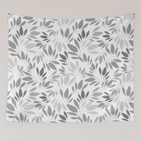 Item preview, Delicate Leaves - Dark Gray designed and sold by KBurnsArt.