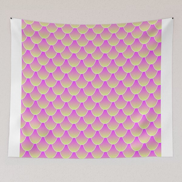 Item preview, Pink And Yellow Mermaid Tail Pattern Digital Art | Melanie Jensen Illustrations designed and sold by Melanie Jensen.