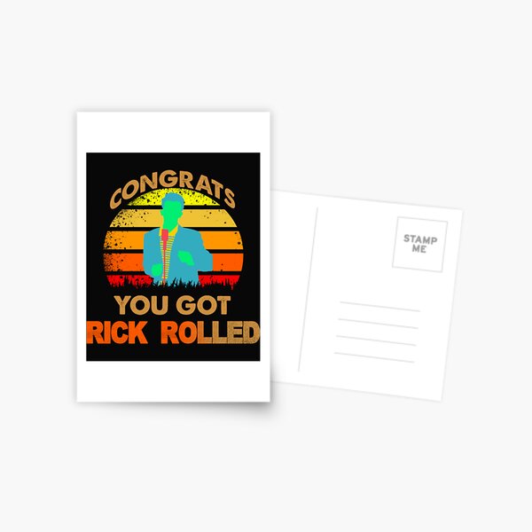 Rick Astley meme Postcard for Sale by blurry-mind