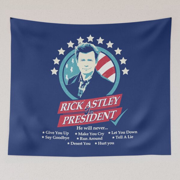Aperçu de l'œuvre Lover Gift Rick Astley For President Halloween   créée et vendue par IllustrationSh.