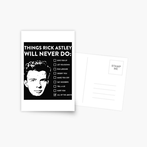 Rick Roll Link QR Code Postcard for Sale by magsdesigns