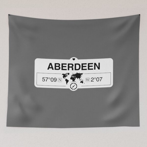 Item preview, Aberdeen Scotland GPS Coordinates Map Artwork with Compass Classic designed and sold by GiuliofMariani.