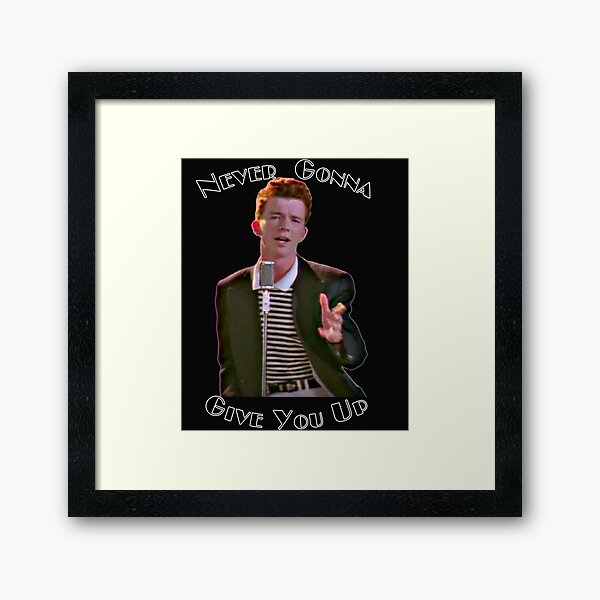 Rickroll Framed Art Print for Sale by Texterns