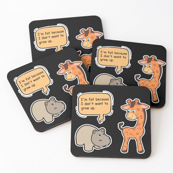 Item preview, I'm Fat Because I Don't Want To Grow Up designed and sold by krazykreatures.