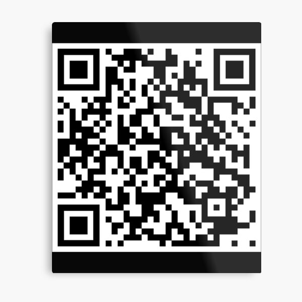 Rick Roll QR Code Prank Metal Print by Ally Says Hi - Pixels