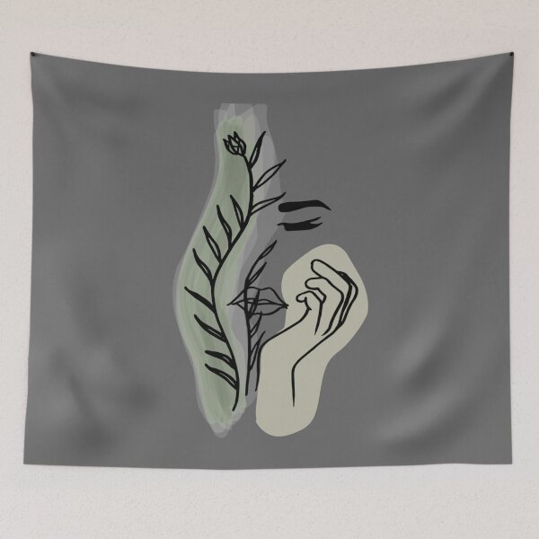Item preview, Abstract Face Floral Line work  Classic designed and sold by GiuliofMariani.