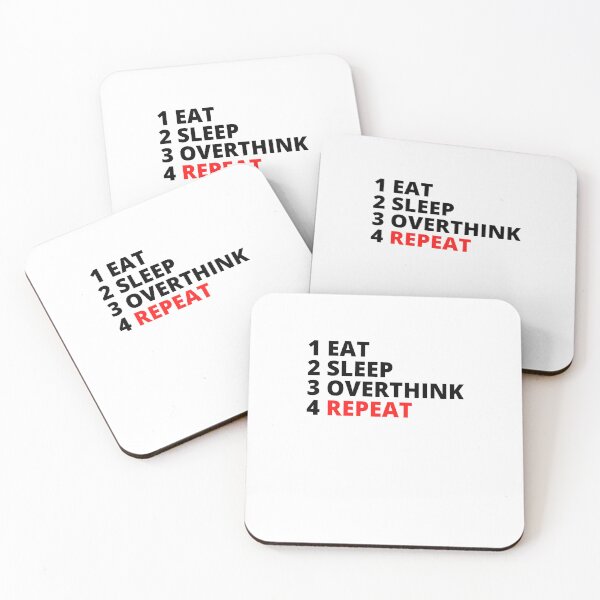 Item preview, Eat Sleep Overthink Repeat designed and sold by BookOfE.