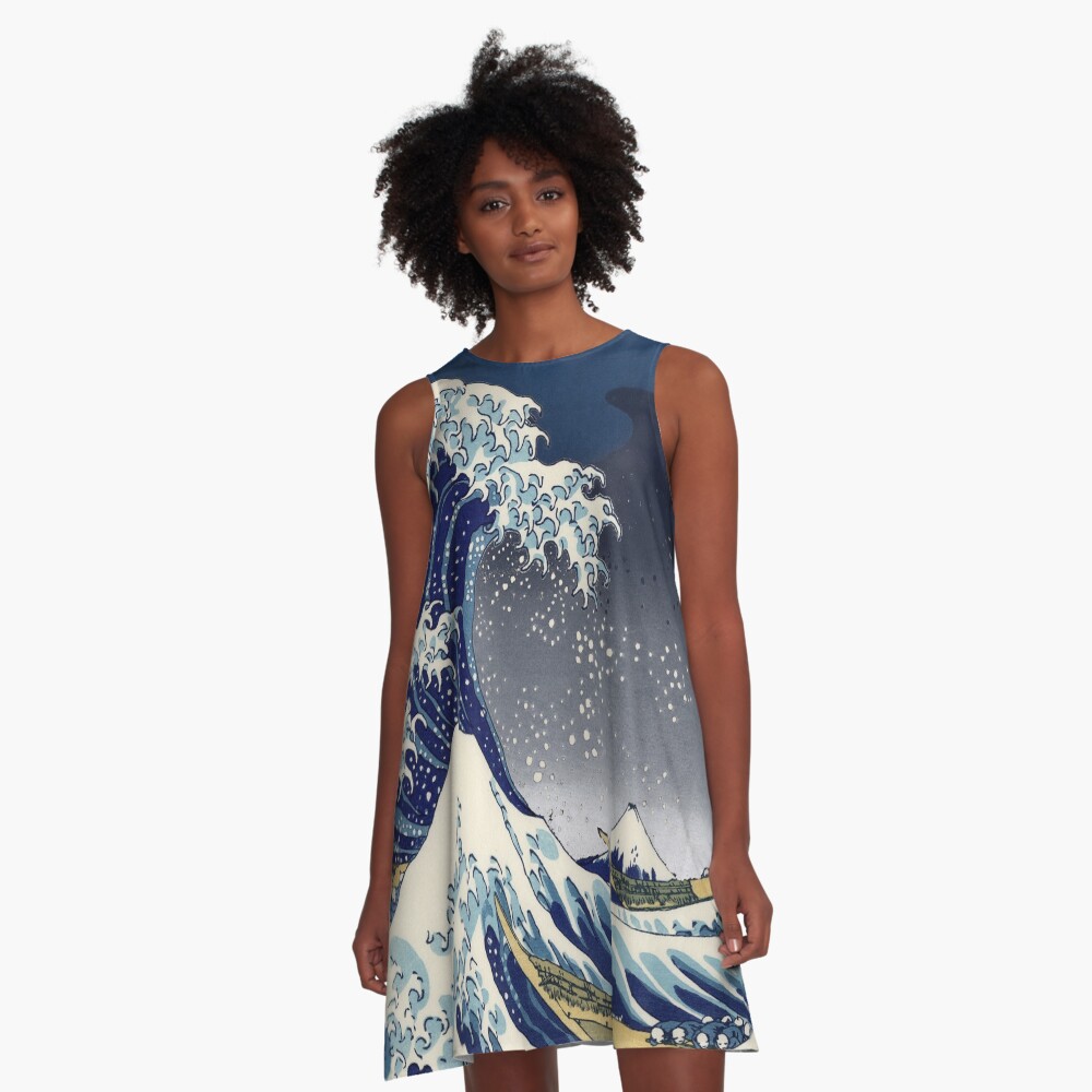 Great Wave: Kanagawa Night A-Line Dress