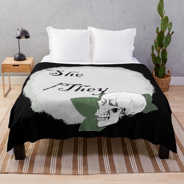Item preview, Ivy Skull She/They pronoun designed and sold by TheUndeadDesign.