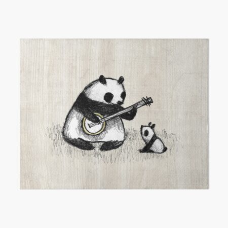Banjo Panda Art Board Print