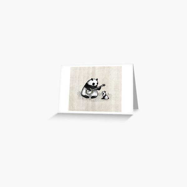 Banjo Panda Greeting Card