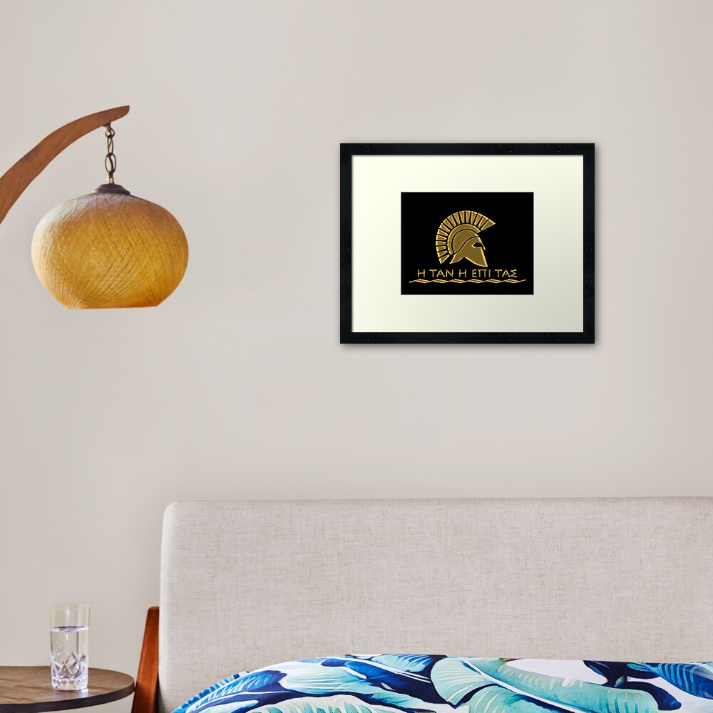 Spartan warrior - Come back with your shield or on it Framed Art Print