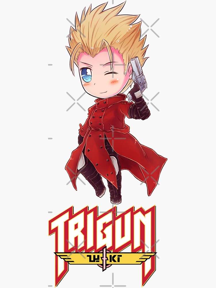 "Trigun Vash the Stampede Humanoid Typhoon Chibi Cute Cyberpunk Gun