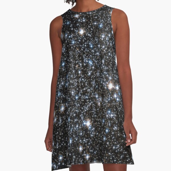 Glitter Galaxy A-Line Dress