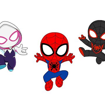Artwork thumbnail, Amazing friends, baby spiders ghost, cute baby spidey girl, cartoon spidey, black spidey by Prime_Store