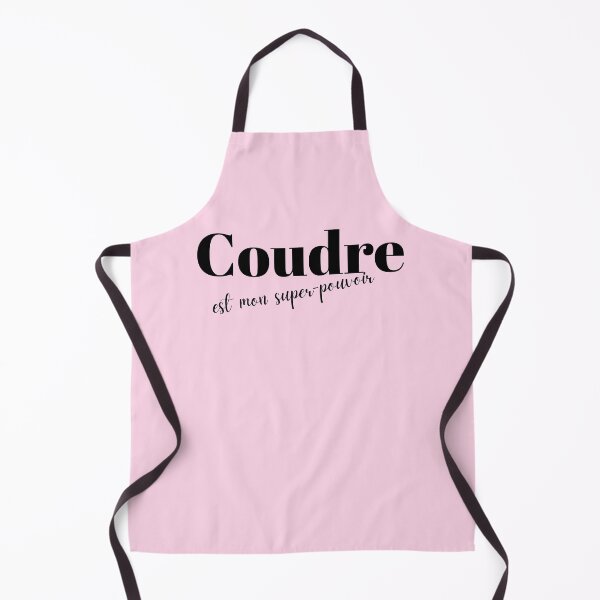 Aperçu de l'œuvre Copie de Coudre est mon super-pouvoir en français en noir créée et vendue par PausePapote.