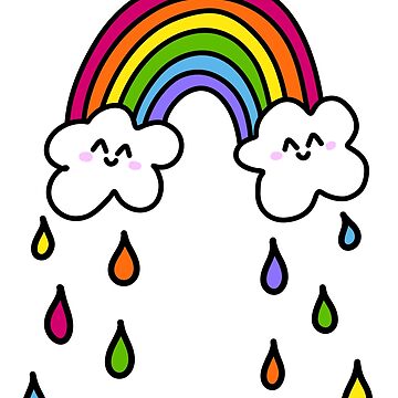HOW TO DRAW A RAINBOW EASY STEP BY STEP - how to draw a cloud easy - how to  draw a cute rainbow - YouTube