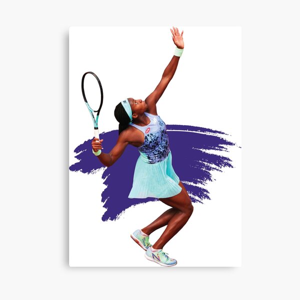 Artikel-Vorschau von Coco Gauff Playing Tennis, designt und verkauft von Waruna  Tennakoon.