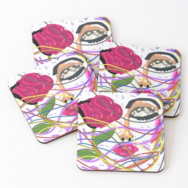 Item preview, Women face  in rose flower colourful design. designed and sold by 7Royal.