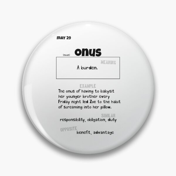 Item preview, May 29 Onus designed and sold by Square Root of Squid.