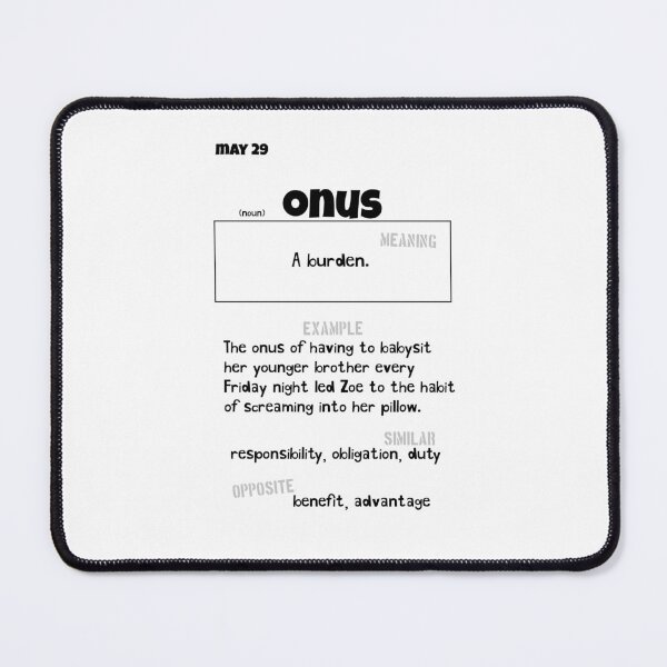 Item preview, May 29 Onus designed and sold by Square Root of Squid.