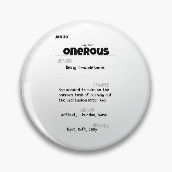 Item preview, January 20 Onerous designed and sold by Square Root of Squid.