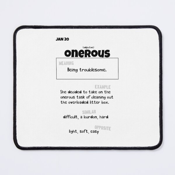 Item preview, January 20 Onerous designed and sold by Square Root of Squid.