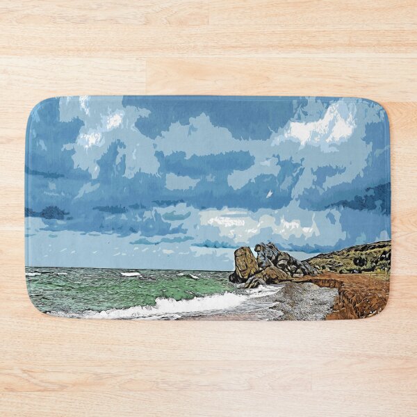 Item preview, Sea mountain landscape, color art designed and sold by artdragongift 15.