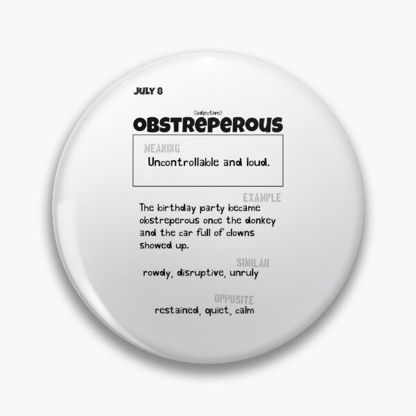 Item preview, July 8 Obstreperous designed and sold by Square Root of Squid.