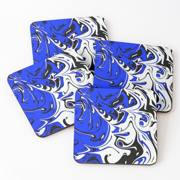 Item preview, Blue white black Liquid Abstract Art  designed and sold by Tshirtstory.
