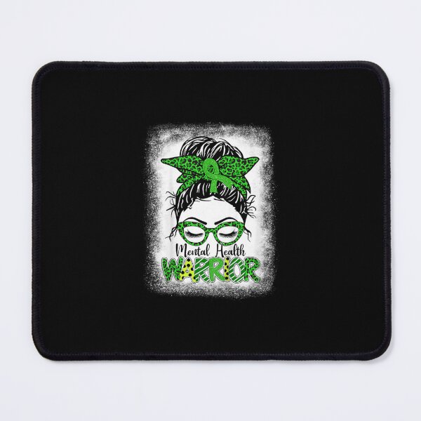 Artikelvorschau, Mental Health Warrior Messy Bun Women Mental Health Matters  entworfen und verkauft von AdonisShop.