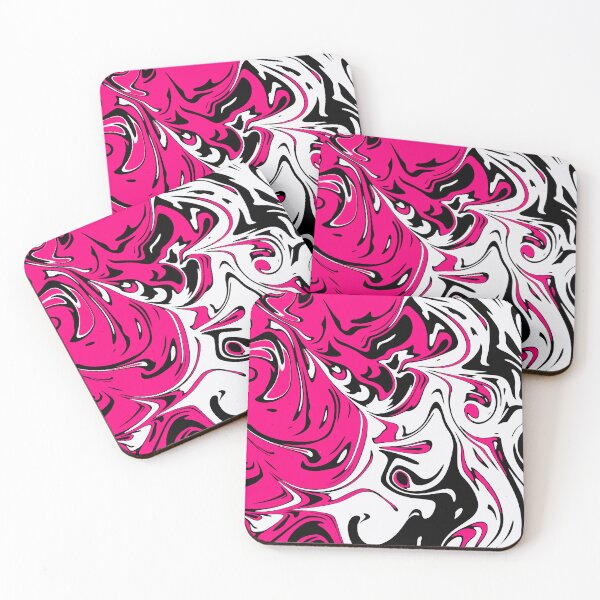 Item preview, Pink white black Liquid Abstract Art  designed and sold by Tshirtstory.