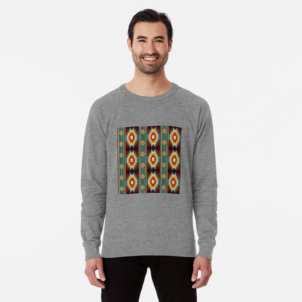 Native American Navajo pattern II Long Sleeve T Shirt by CatyArte