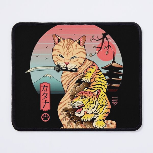 Item preview, Kenjutsu Cat with tiger tattoo designed and sold by Annelley.