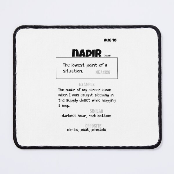 Item preview, August 10 Nadir designed and sold by Square Root of Squid.