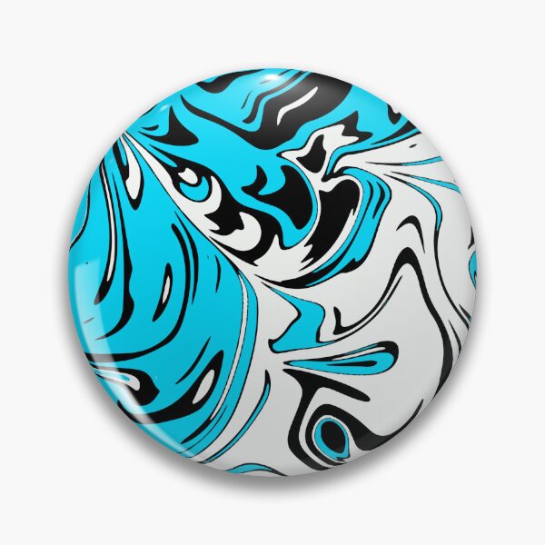 Item preview, Aqua white black Liquid Abstract Art  designed and sold by Tshirtstory.