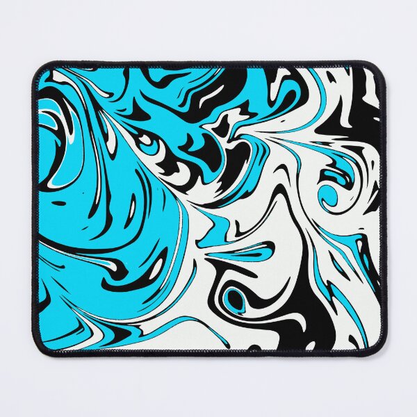Item preview, Aqua white black Liquid Abstract Art  designed and sold by Tshirtstory.