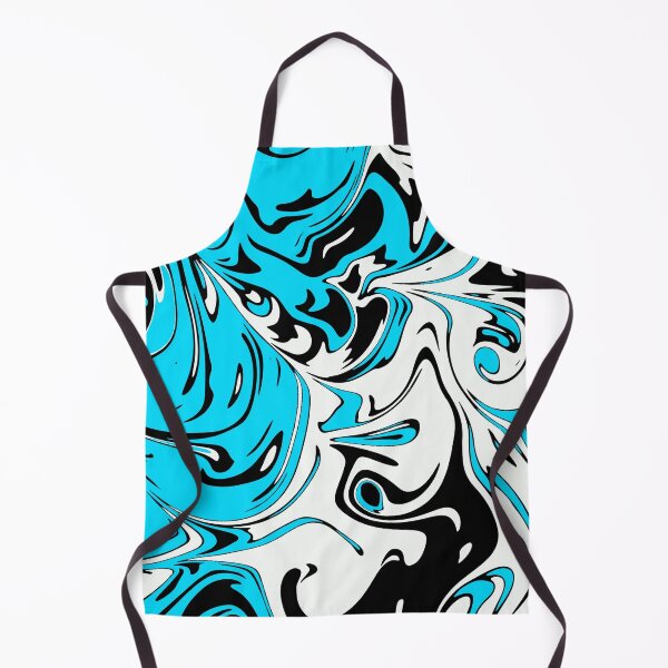 Item preview, Aqua white black Liquid Abstract Art  designed and sold by Tshirtstory.