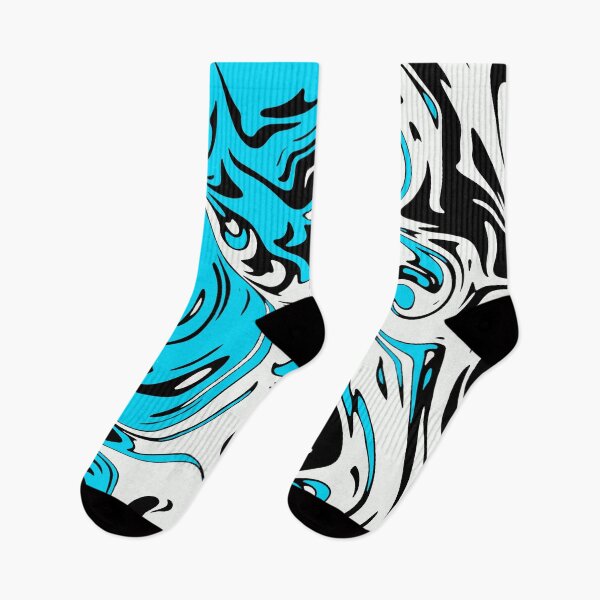 Item preview, Aqua white black Liquid Abstract Art  designed and sold by Tshirtstory.