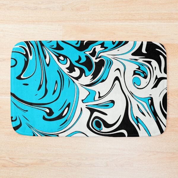 Item preview, Aqua white black Liquid Abstract Art  designed and sold by Tshirtstory.