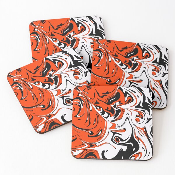 Item preview, Orange white black Liquid Abstract Art  designed and sold by Tshirtstory.
