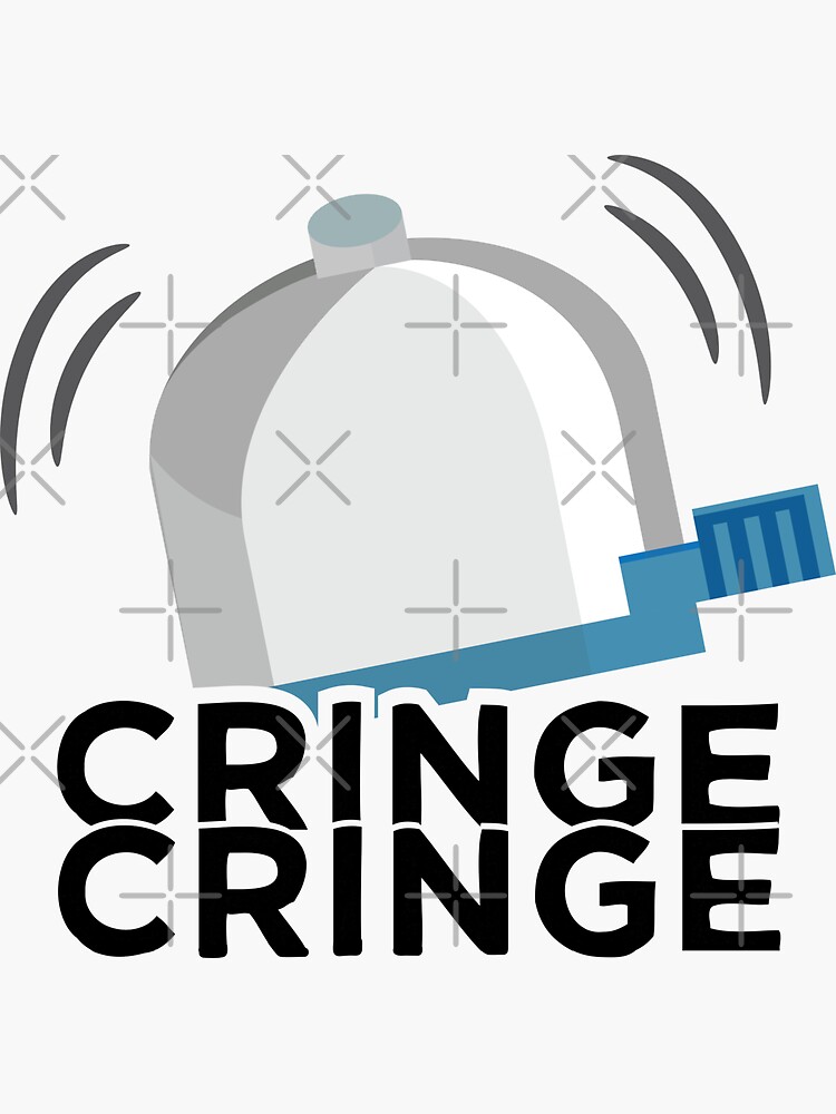 "Cringe Button Bicycle Bell Meme Cringe Alert" Sticker for Sale by