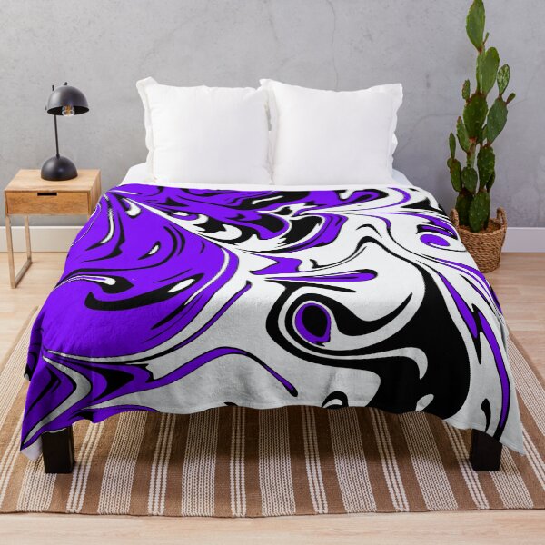 Item preview, Violet white black Liquid Abstract Art  designed and sold by Tshirtstory.