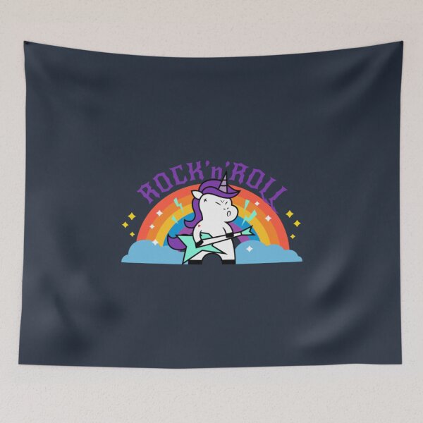 Item preview, ROCKn ROLL RAINBOW BAND FUNNY UNICORN designed and sold by GiaTianes.